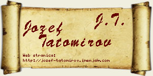 Jožef Tatomirov vizit kartica